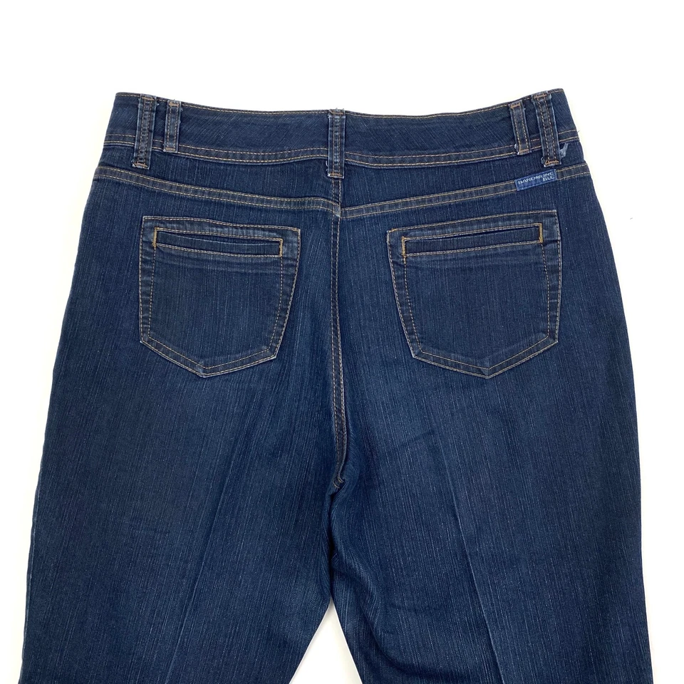 Pantalones de mezclilla BandolinoBlu de pierna recta para mujer talla 12 azul lavado oscuro Foto 2 de 4