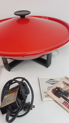 Wok électrique West Bend 14 pouces vintage des années 1980