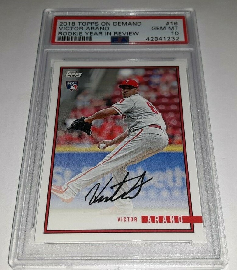 2018 Topps On Demand Rookie Year In Review #16 Victor Arano RC Graded PSA 10