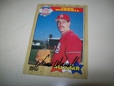 1987 TOPPS ALL STAR TODD WORRELL AUTOGRAPH SIGNED AUTO #605 ST. LOUIS CARDINALS