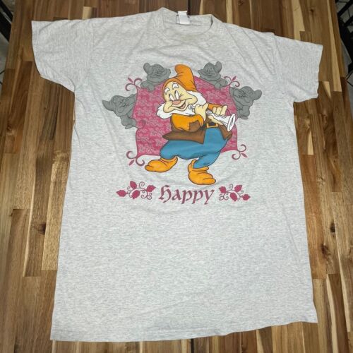Happy Seven Dwarves Snow White T-Shirt XLT OSFA vintage Disney classic - Afbeelding 1 van 7