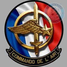 AUTOCOLLANT COMMANDO DE L'AIR FRANCAISE AVIATION INSIGNE REGIMENT ARMEE CD156