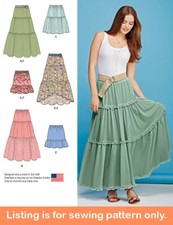 SEWING PATTERN Women Clothes Clothing Maxi Sk...