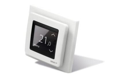 Programmable Thermostat DEVIreg Touch White or Black with Room and Floor Sensor