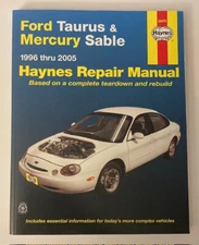 Haynes Repair Manual 36075 Ford Taurus & Mercury Sable 1996 to 2005