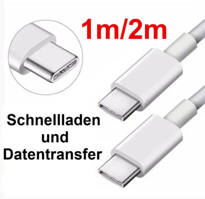 USB C zu USB C Ladekabel 1m/2m Datenkabel 20W Schnellladen Samsung Xiaomi Huawei