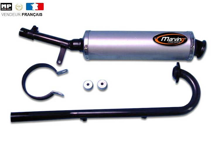 Ligne Complète KYMCO KXR 250 Pot Echappement en Inox Premium Finition Brossée