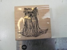 Stamp Cabana YORKSHIRE Terrier Dog Wood Mounted Rubber Stamp
