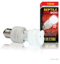 Exo Terra Reptile UVB200 13W PT  2340 Compact High Output UVB Bulb  Intense UVB