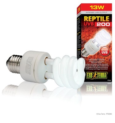 Exo Terra Reptile UVB200 13W PT 2340 Compact High Output UVB Bulb | Intense UVB