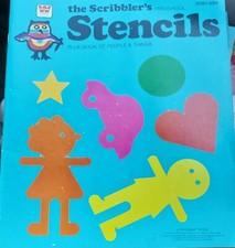 Vintage Whitman the Scribbler's Stencils, Alphabet Lower case School Zone 