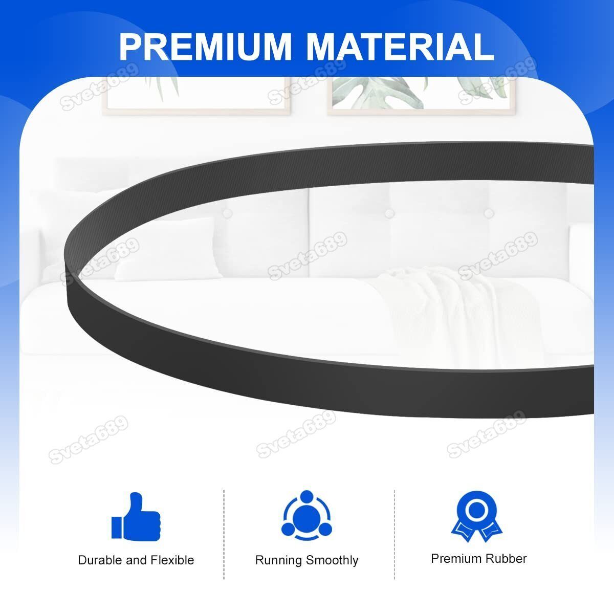VideoPUP 2-Pack Replacement Vacuum Belts For Hoover UH70100 Series - Compatible With Part 38528033