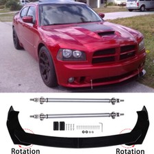 For Dodge Charger Srt8 2006-2010 Front Bumper Lip Splitter Spoiler Strut Rods