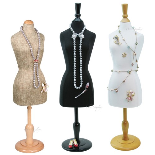 3pc Jewelry Display Stand Mannequin Miniature Body Form Jewelry Stand