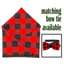 Gingham Check Pocket Square/Bow Tie Cotton Wedding Prom New Year Christmas Party