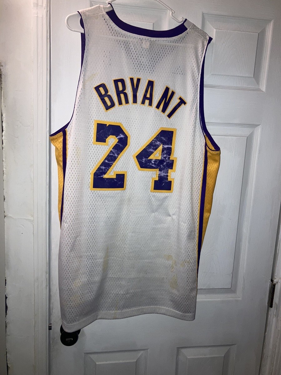 Kobe Bryant NBA Lakers Sunday White Jersey Men XL Adidas
