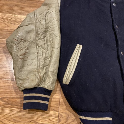 Vintage Planet Hollywood Orlando Varsity Bomber Jacket Wool Leather Size Small - Picture 4 of 15