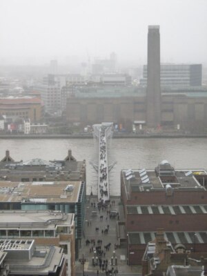 Photo 6x4 Millennium Bridge from St Paul's cathedral London Looking south c2008