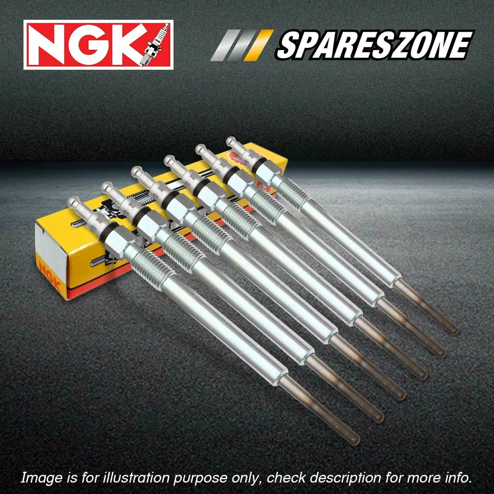 6 x NGK Glow Plugs for Toyota Landcruiser HZJ75 HZJ78 HZJ105 Series 4.2L Diesel