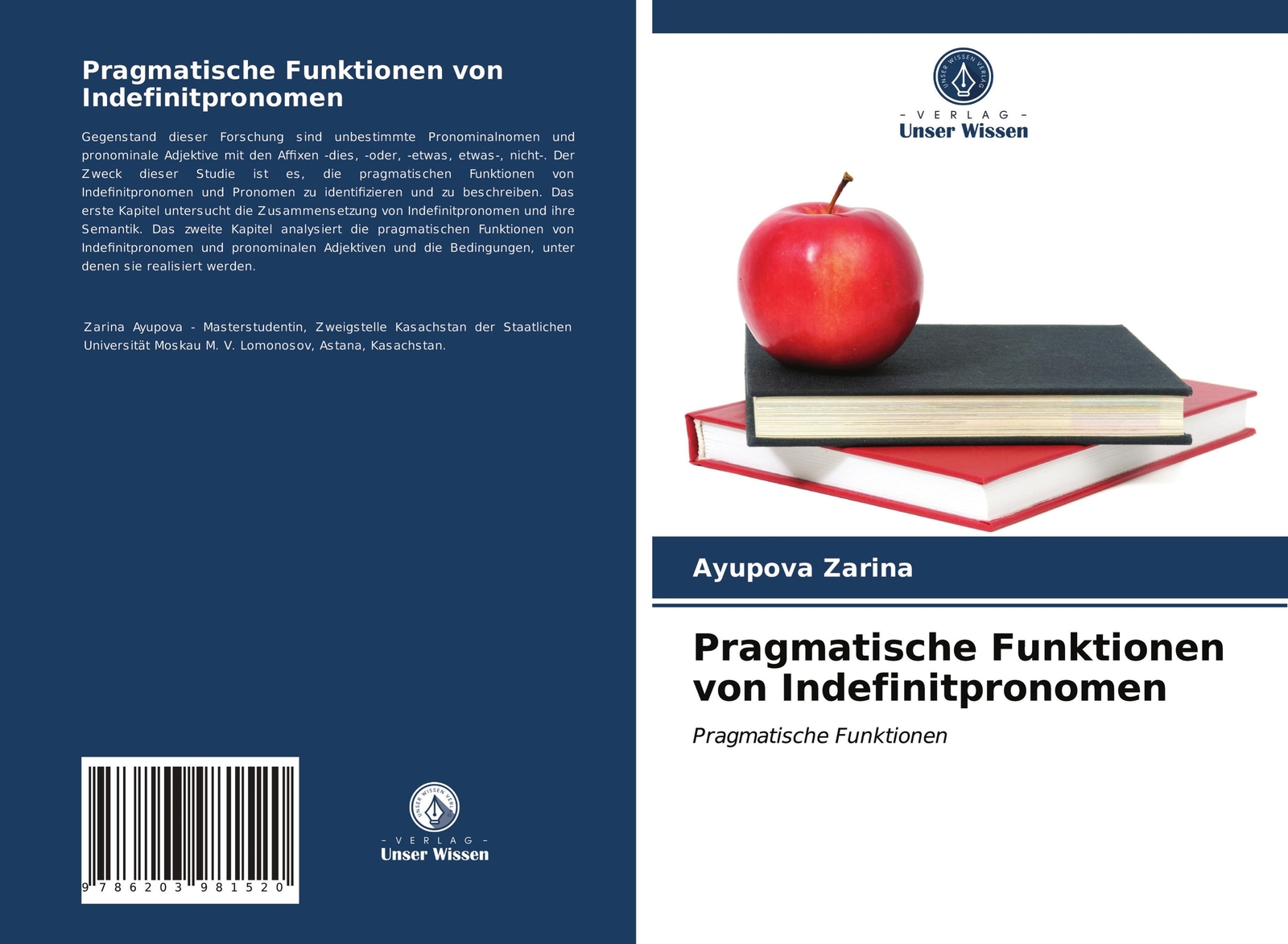 Thumbnail - Ayupova Zarina | Pragmatische Funktionen Von Indefinitpronomen |