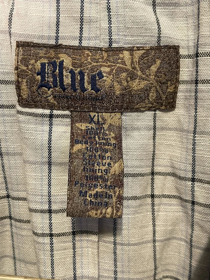 BLUE Pronto Uomo XL Navy 100% Cotton 2Btn Notched Lapel Blazer Jacket - Imagem 4 de 4