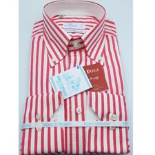 Men's Button Down Shirt Rigo Coral Poplin Cotton Mako 120's - Easy Iron