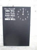 Perfekte Memotafel, Kreidetafel Mit Uhr, Memoboard, Aufdruck , 50 X 34 Cm