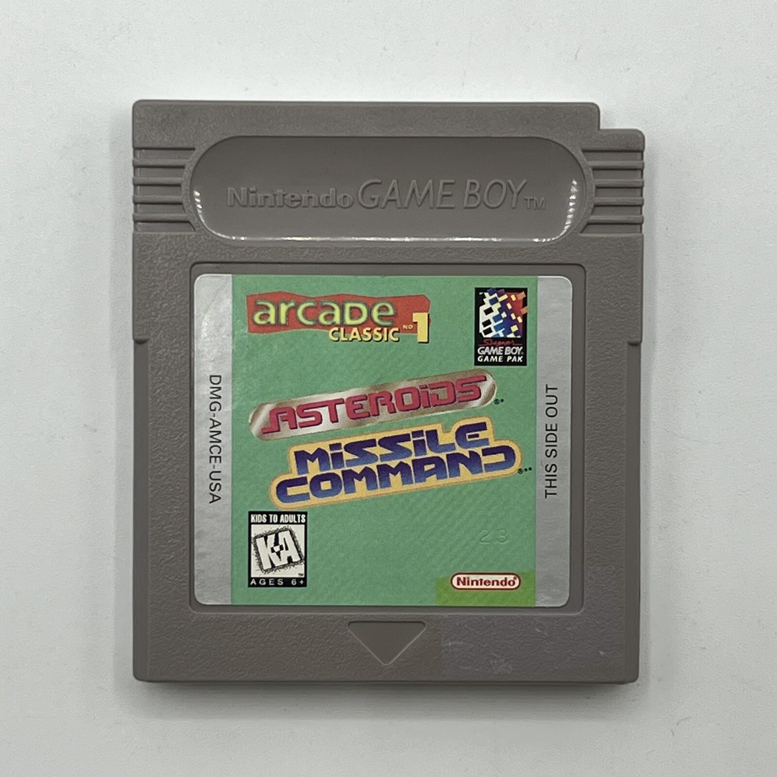 Nintendo Game Boy Arcade Classic 1 Asteroids / Missile Command Tested & Working