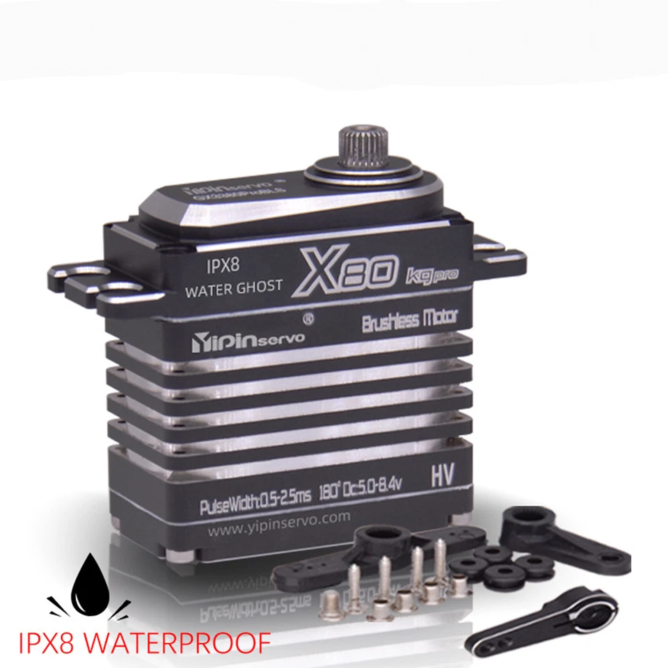 180°/270° 80kg Metal Gear Waterproof Brushless Servo For RC 1/8 Crawler RC Car - Image 2 of 4