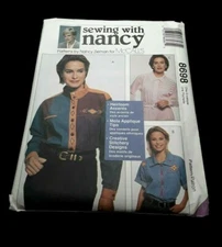 McCall's Sewing Pattern 8698 Misses Loose Fitting Shirts Size S-M-L-XL Uncut New