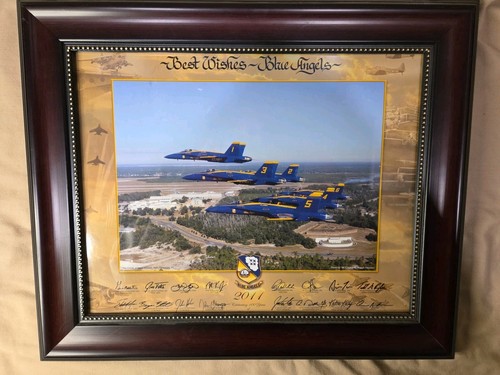 2011 US Navy Blue Angels Team Print F/A-18 Hornet 100 Years Naval Aviation