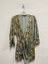 Zara Size XS White Multi Color Assorted Print Wrap Ladies Dress