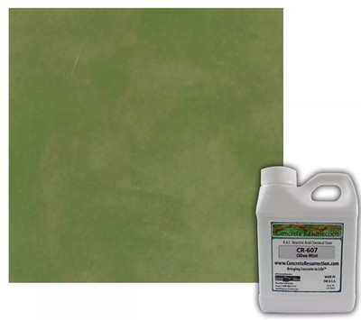 Concrete Resurrection Professional Grade Concrete Acid Stain 16 Oz. Olive Mist