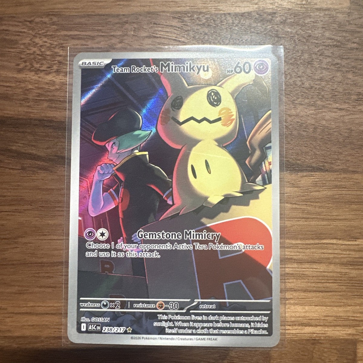 Pokemon Ascended Heroes Team Rocket's Mimikyu 238/217 Illustration