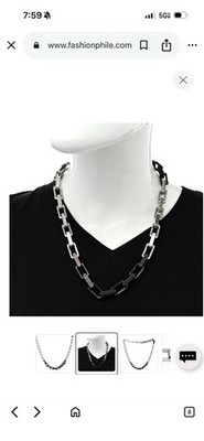 LOUIS VUITTON METAL COLLIER MONOGRAM CHAIN NECKLACE M00677