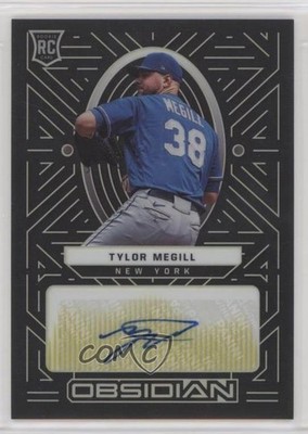 2022 Panini Chronicles Electric Etch Yellow 7/10 Tylor Megill Rookie Auto RC 8h7