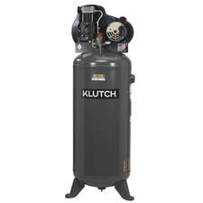 Klutch 60-Gallon Single-Stage Vertical Air Compressor, 3.7 HP, 230 Volts