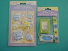 BABY BOY Dimensional Stickers 2 Sealed Packs Scrapbook Embellishments