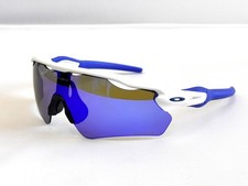 Oakley Radar EV Patn OO9208 Sunglasses white Blue  Frame Foot Blue Polarization