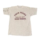 Vintage Twin Peaks T Shirt Size M Grey 1990 David Lynch TV Show Promo Graphic