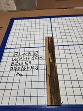 Black and White Ebony  Wood turning  blank  2 1/4" x  1/2" x   15 1/ 2 " EBW154
