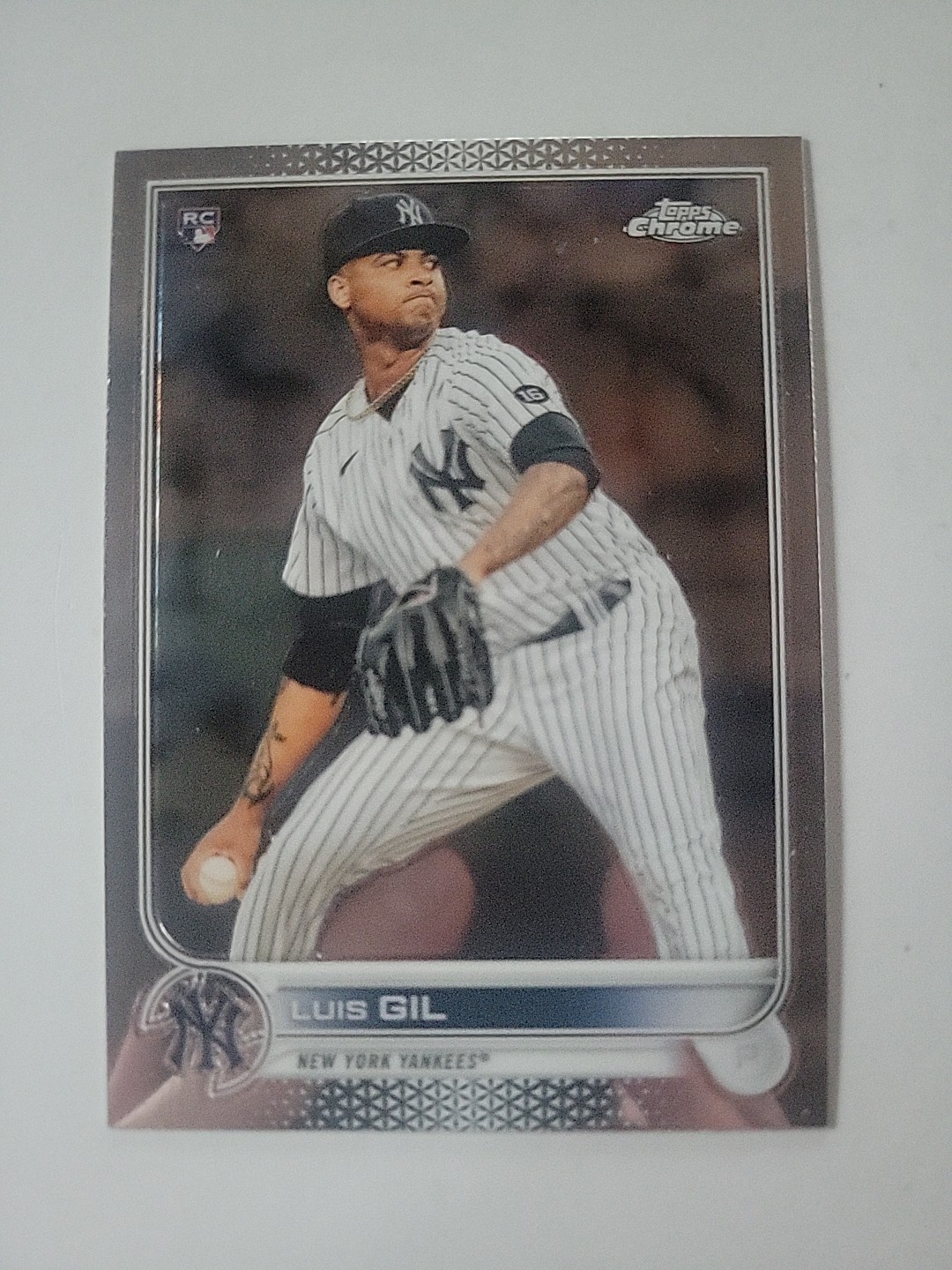 2022 Topps Chrome Baseball- Luis Gil Base Rookie Card- ROY! Yankees #202 G3