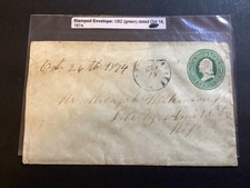 ICOLLECTZONE US Postal History U82 1874 Usage Cover (D300-219)