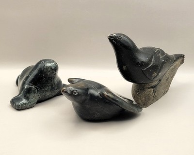 Three Small Inuit Stone Carvings