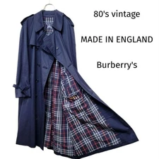 Women size XL Trench coat Superb 80'S Vintage Burberrys Wrench Coat Made In Engl