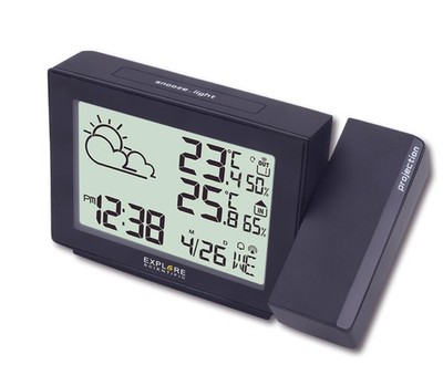 RPW3005, Projektionsuhr mit Wetter, Funkgesteuert, Barometer, Innen und Außen...