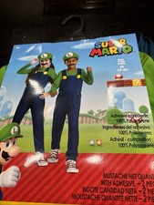 Kids Halloween Costume LUIGI Size 7-8 NEW Super Mario