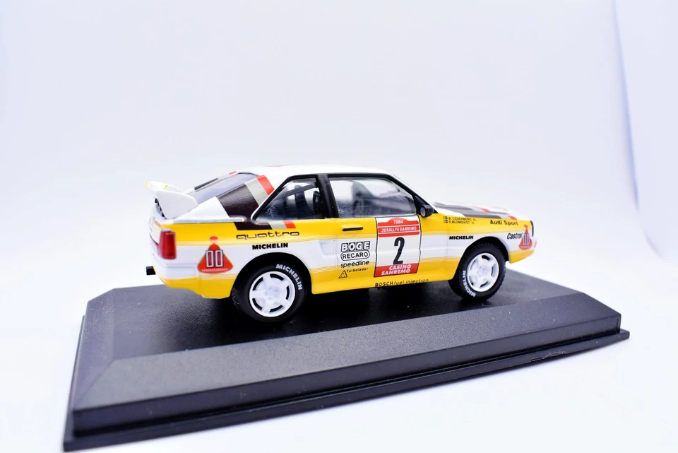 Modellino auto rally scala 1:43 Audi Sport Quattro diecast modellismo statico - Immagine 2 di 4
