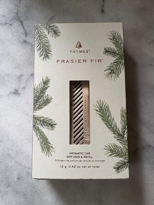 THYMES NEW IN BOX Frasier Fir Car Vent Clip Diffuser & Refill Kit Long Lasting