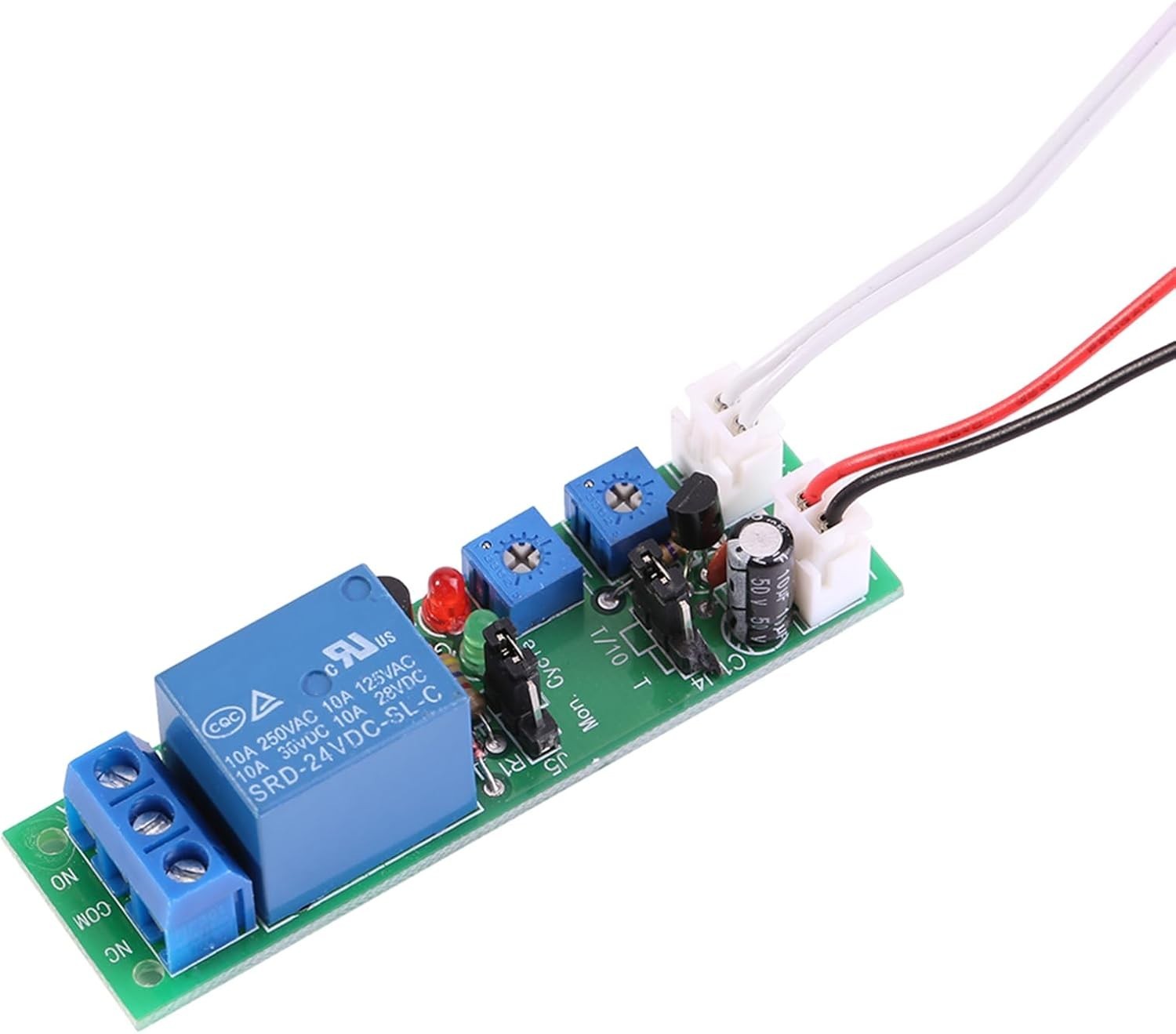 DC 24V Adjustable Cycle Time Delay Relay Module, Delay On/Off Timer Delay Swi...